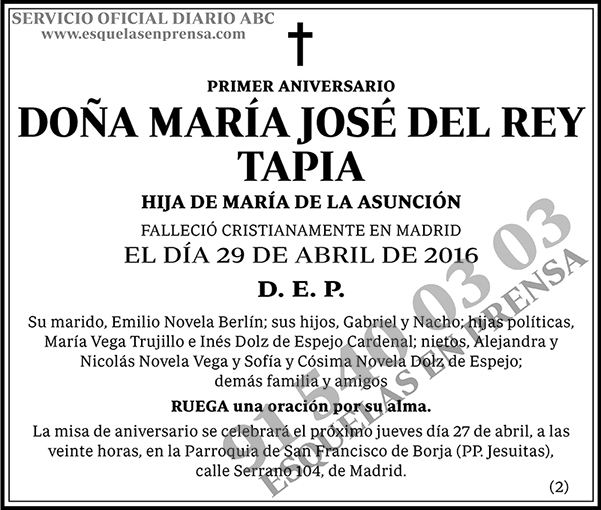 María José del Rey Tapia